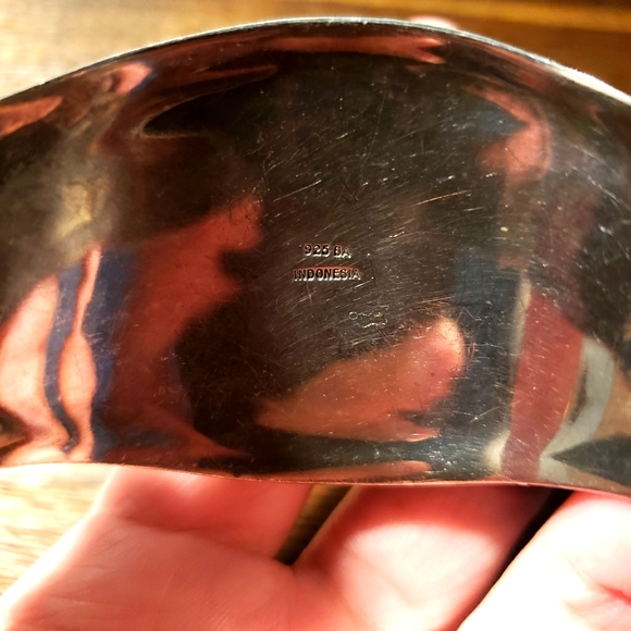 Vintage Sterling Silver Carnelian Bracelet - Picture 12 of 15